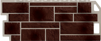 Фасадные панели (камень натуральный коричневый)